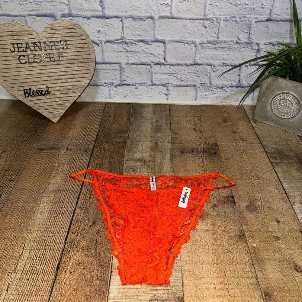 NWT bootaybag bikini underwear lace orange